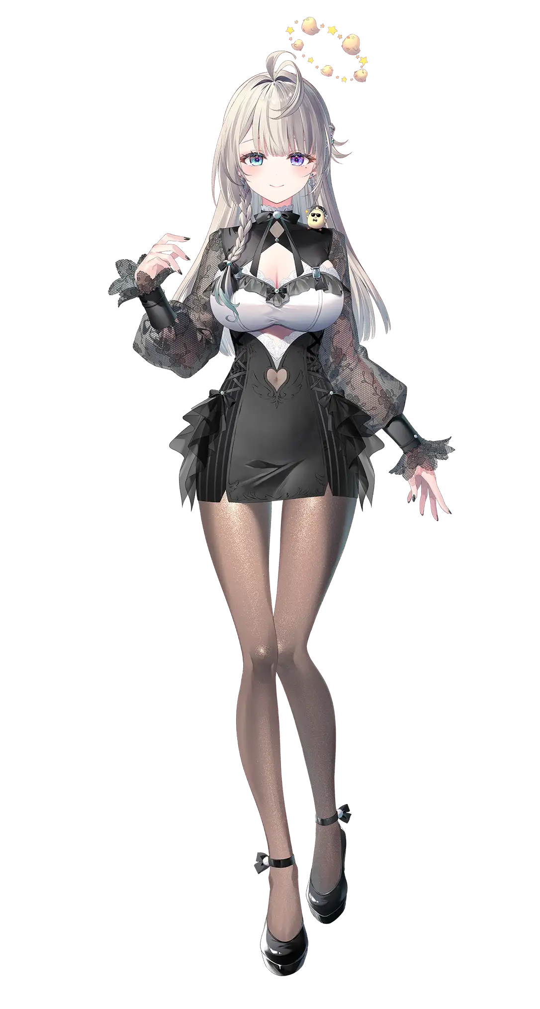 本阿弥あずさ(ドレスver.) (AZUSA HONAMI) - Vtuber character illustration